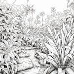 Exotic Bromeliad Plant Coloring Pages 2
