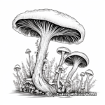 Exotic Cordyceps Mushroom Coloring Pages 2