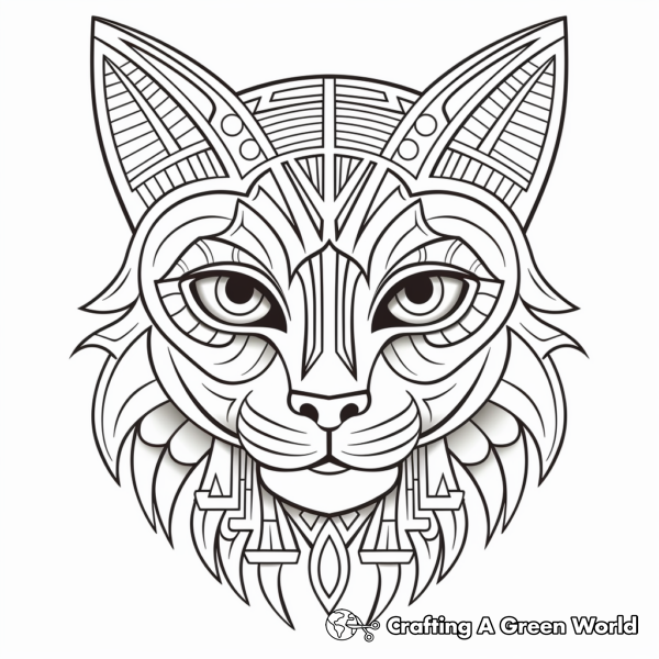 Cat Head Coloring Pages - Free & Printable!