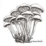 Exotic Enoki Mushroom Coloring Pages 1