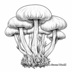 Exotic Enoki Mushroom Coloring Pages 2