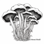 Exotic Enoki Mushroom Coloring Pages 3
