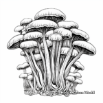 Exotic Enoki Mushroom Coloring Pages 4