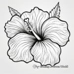 Exotic Hibiscus Flower Coloring Pages 1