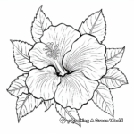 Exotic Hibiscus Flower Coloring Pages 4
