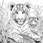 Exotic Jungle Cats Coloring Sheets 3