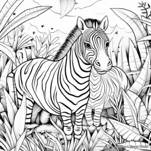 Exotic Jungle Vector Coloring Pages 3