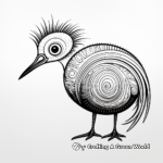 Exotic Kiwi Bird Coloring Pages for Artists 2