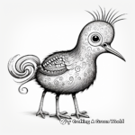 Exotic Kiwi Bird Coloring Pages for Artists 3