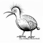 Exotic Kiwi Bird Coloring Pages for Artists 4