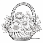 Exotic Lotus Flower Basket Coloring Sheets 3