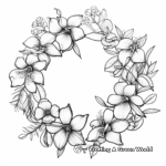 Exotic Orchid Wreath Coloring Sheets 2