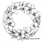 Exotic Orchid Wreath Coloring Sheets 3