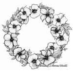 Exotic Orchid Wreath Coloring Sheets 4