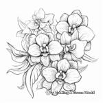 Exotic Orchids Drawing Coloring Pages 1