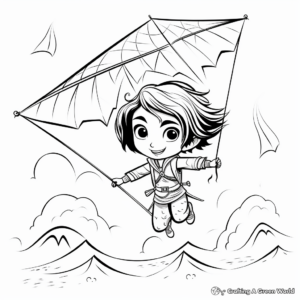 Exotic Oriental Kite Coloring Pages 3