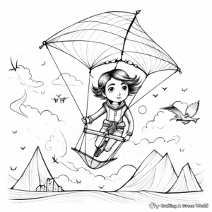 Exotic Oriental Kite Coloring Pages 4