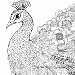 Exotic Peacock Coloring Pages for Therapeutic Art 1