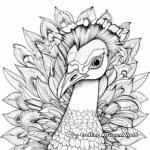 Exotic Peacock Coloring Pages for Therapeutic Art 3