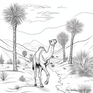 Exotic Sahara Desert Coloring Pages 1