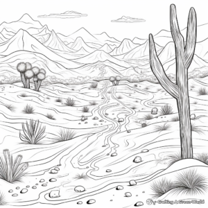 Exotic Sahara Desert Coloring Pages 2
