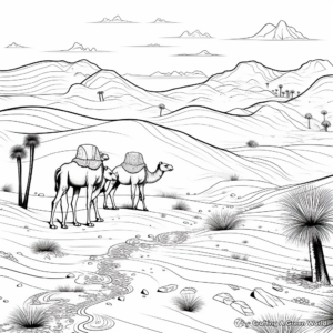 Exotic Sahara Desert Coloring Pages 3