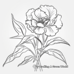 Exotic Tree Peony Coloring Pages 1