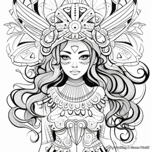Exotic Tribal Fashion Coloring Pages 1