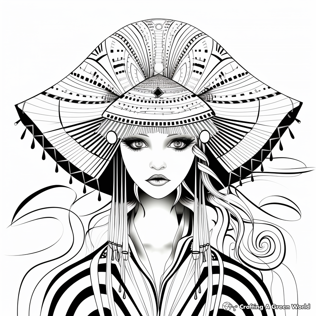 Exotic Tribal Fashion Coloring Pages 3