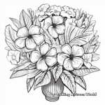 Exotic Tropical Bouquet Coloring Pages 1