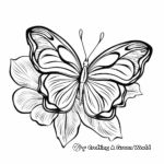 Exotic Tropical Flower and Butterfly Coloring Sheets 2