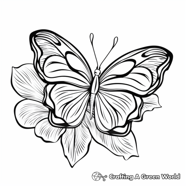 Flowers and Butterflies Coloring Pages - Free & Printable!