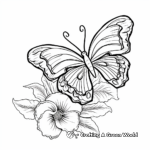 Exotic Tropical Flower and Butterfly Coloring Sheets 3