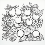 Exotic Tropical Fruit Coloring Pages 4