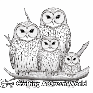 Owl Family Coloring Pages - Free &amp; Printable!
