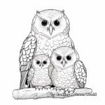 Experience Serenity with Ural Owl Family Coloring Pages 3