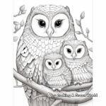 Experience Serenity with Ural Owl Family Coloring Pages 4