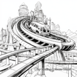Experiment with Gravity: Roller Coaster Coloring Pages 1