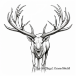Expert Level: Antlers In Detail Coloring Pages 2