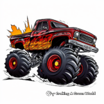 Explosive Monster Jam Truck Coloring Pages 1