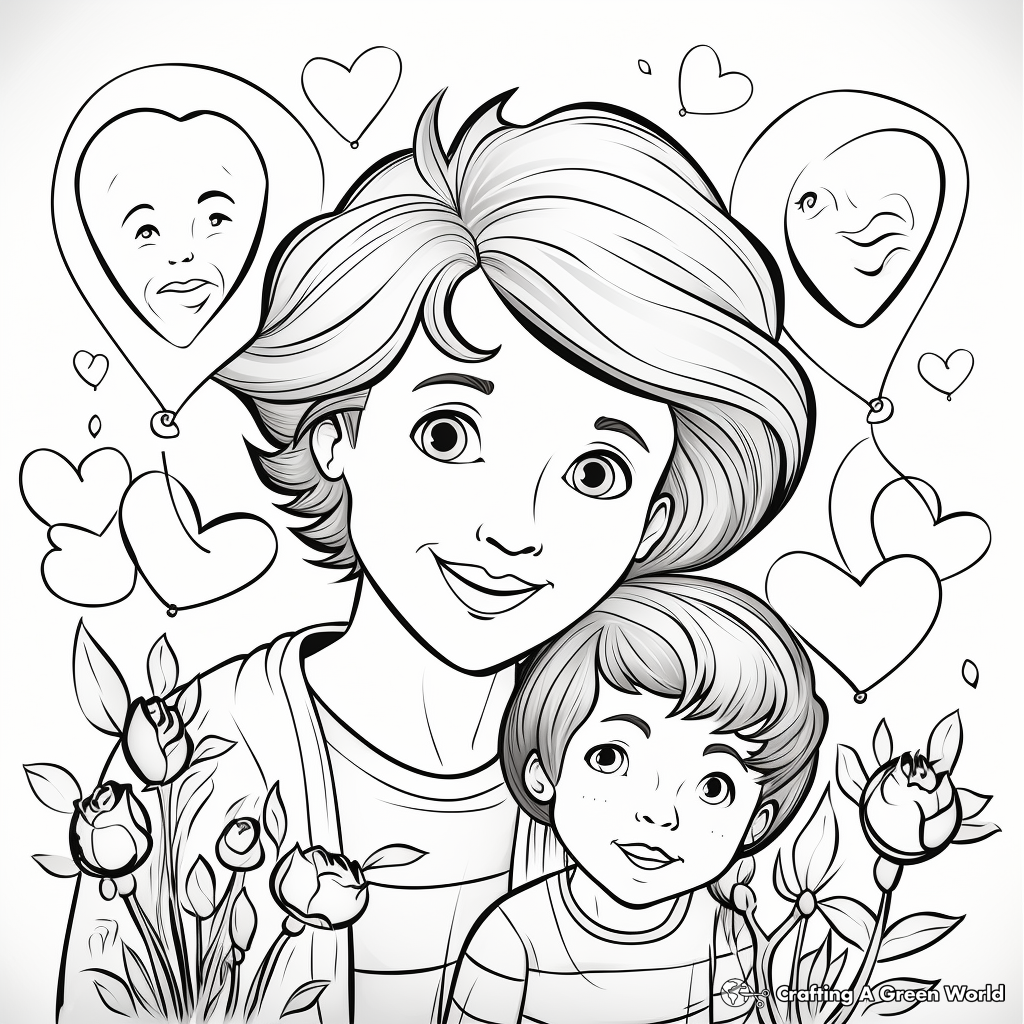 Expressions of Love: Birthday Wishes for Mom Coloring Pages 2