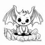 Exquisite Baby Bat in a Cave Coloring Pages 4
