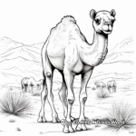 Exquisite Camel Coloring Pages 1