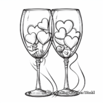 Exquisite Champagne Glasses Coloring Pages 4