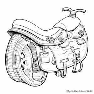 Exquisite Custom Saddle Coloring Pages 1
