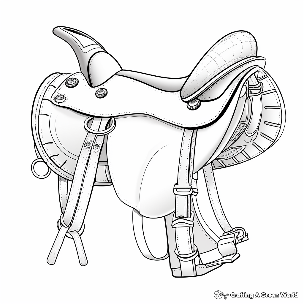 Exquisite Custom Saddle Coloring Pages 4