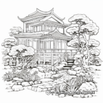 Exquisite Oriental Garden Coloring Pages 3