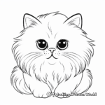 Exquisite Persian Cat Face Coloring Pages 3