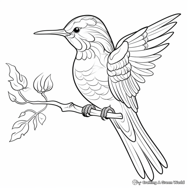 Adult Hummingbird Coloring Pages - Free &amp; Printable!