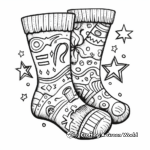 Extraordinary Patterned Socks Coloring Pages 3